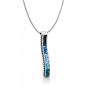 Brighton Blue Crystal Spectrum Bar Necklace
